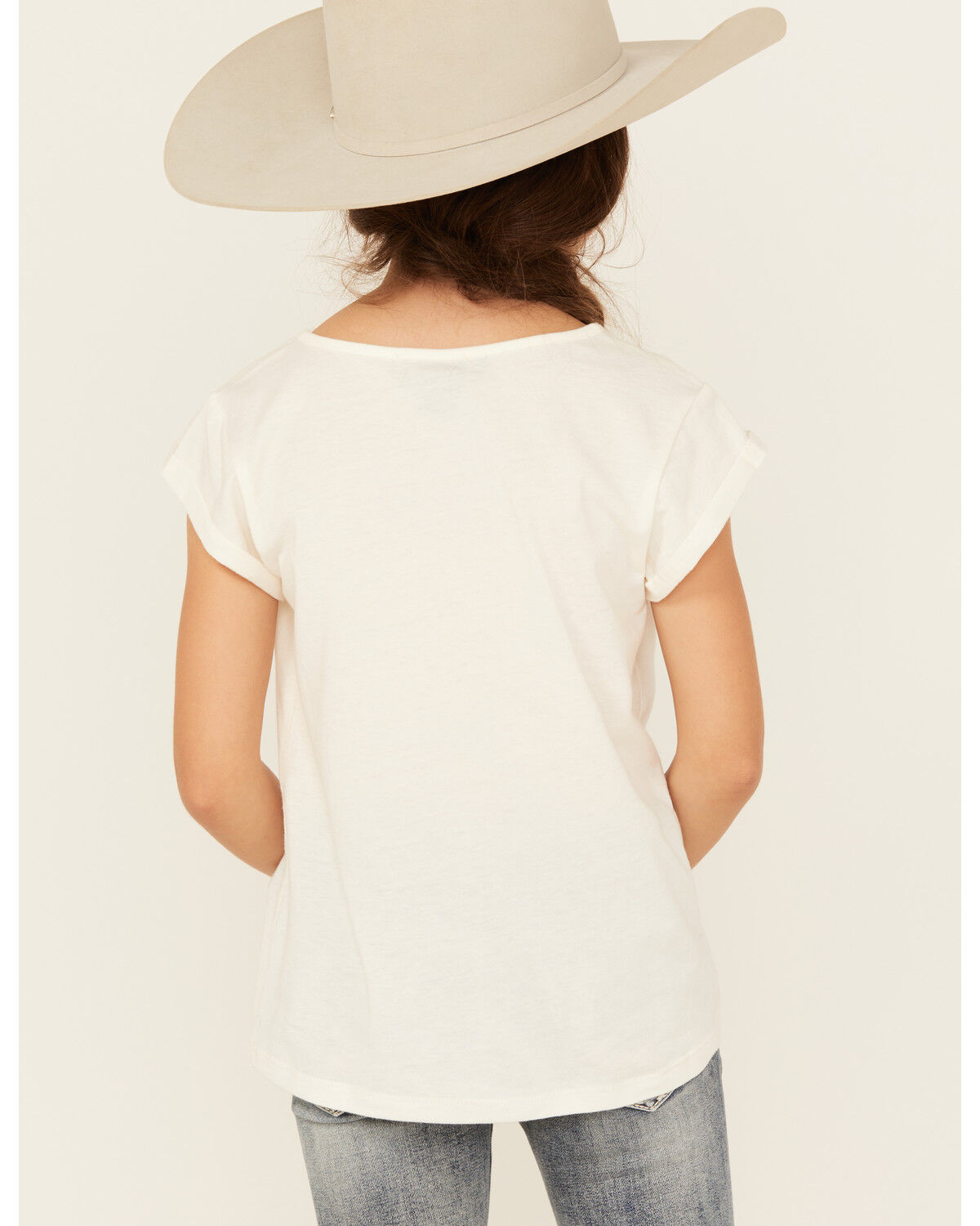 Panhandle Girls' Yeehaw Americana Short Sleeve Graphic Tee