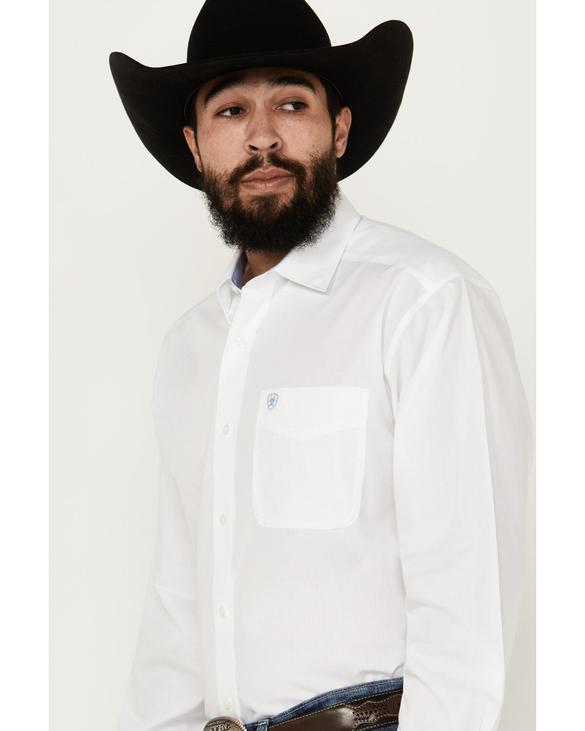 Ariat Men's Wrinkle Free Solid Long Sleeve Button-Down Western Shirt