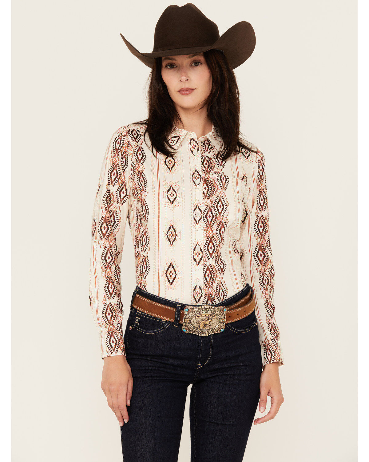 Shyanne Women's Printed Long Sleeve Riding Shirt