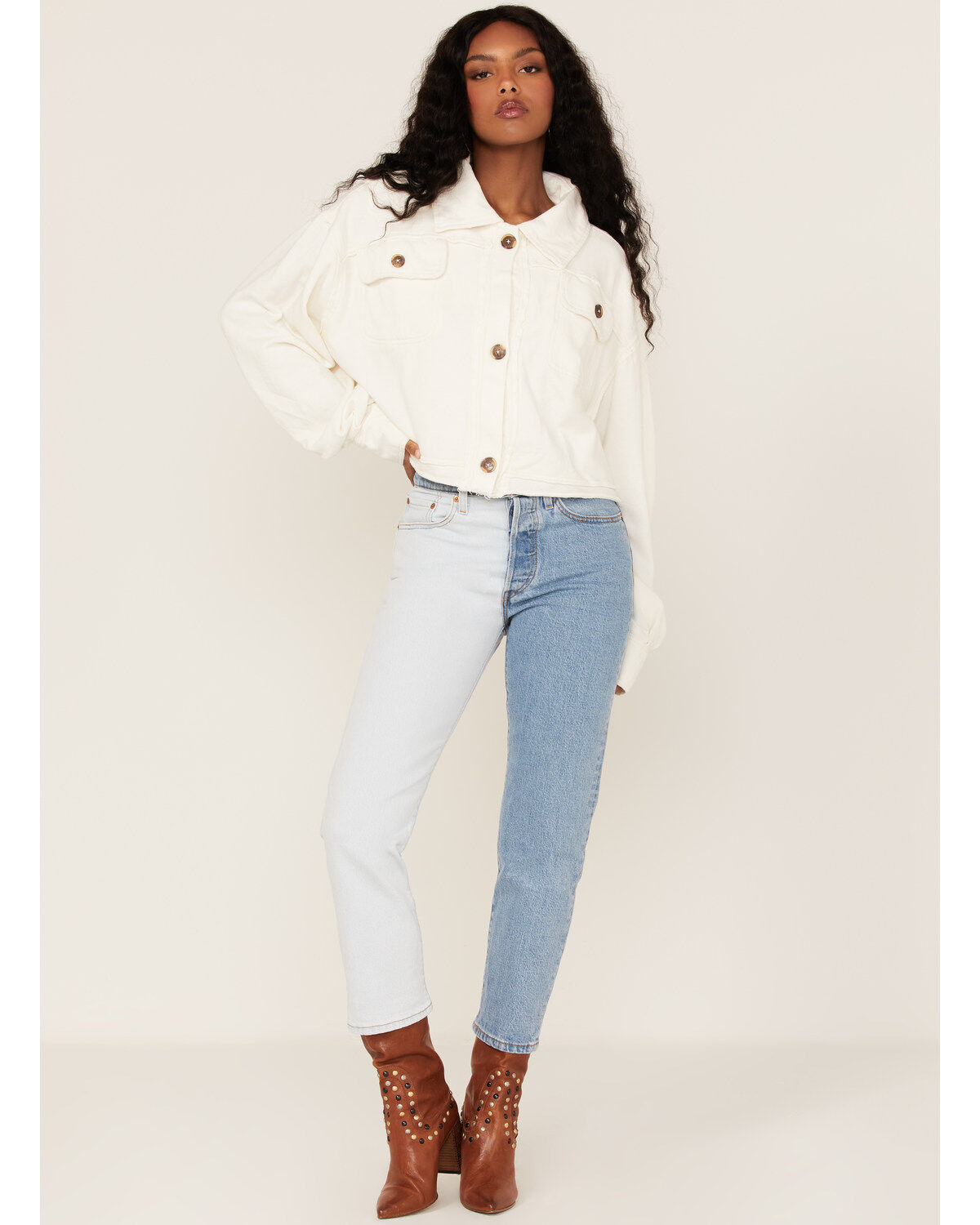 Free People Women's Saturday Cropped Shacket