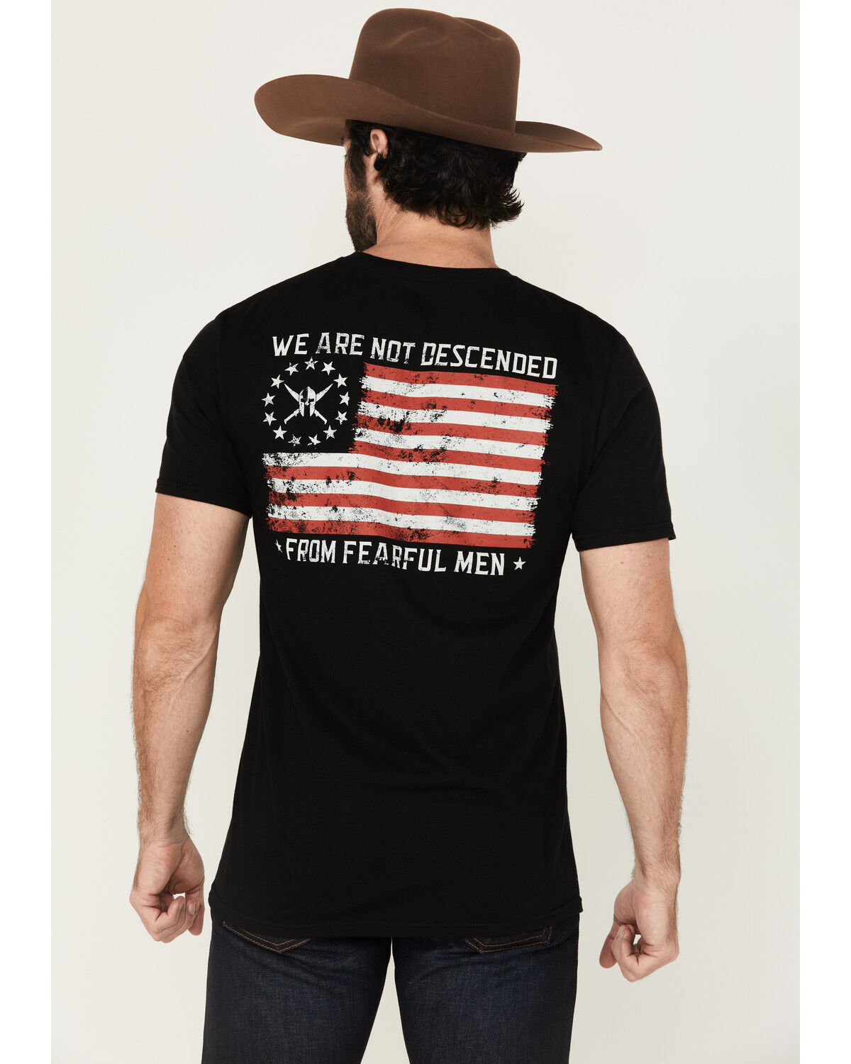 Kick Brass Men's We Are Not Descended From Fearful Men Short Sleeve Graphic T-Shirt