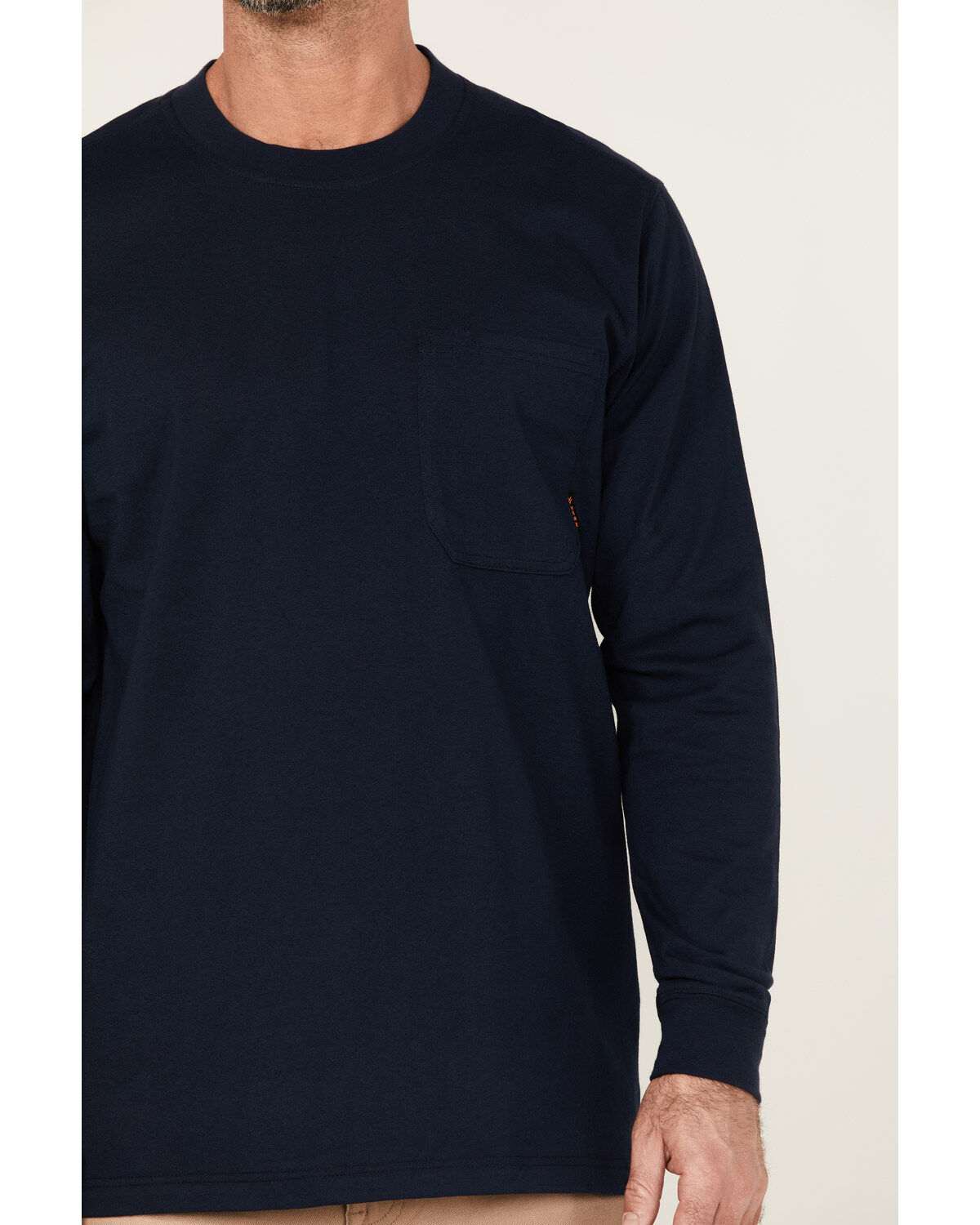 Hawx Men's Solid Navy Forge Long Sleeve Work Pocket T-Shirt