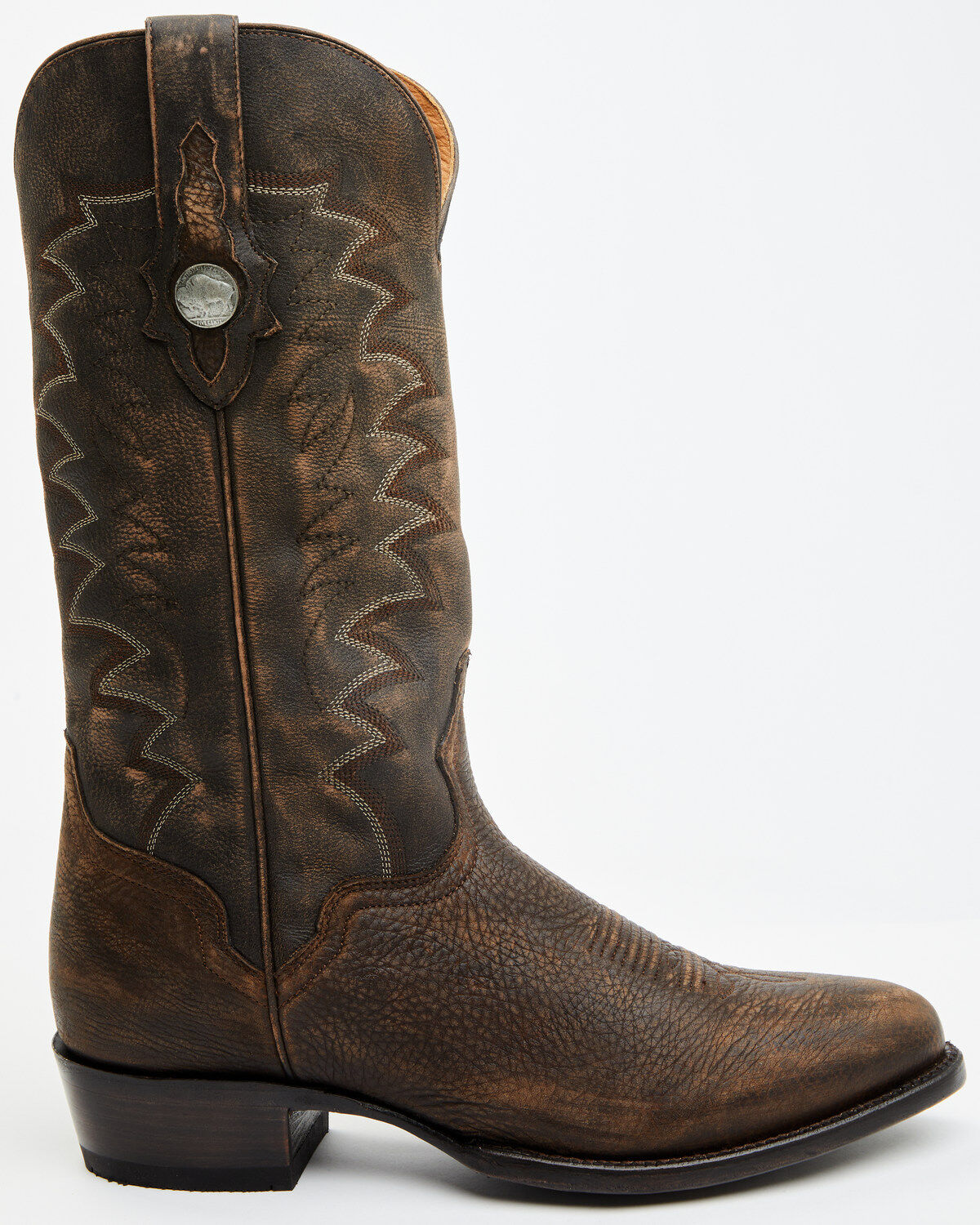 El Dorado Men's Bison Western Boots - Round Toe