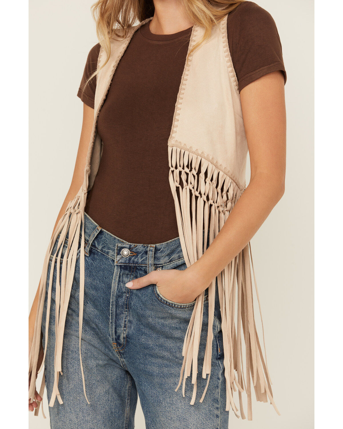 Shyanne Women's Faux Suede Fringe Vest