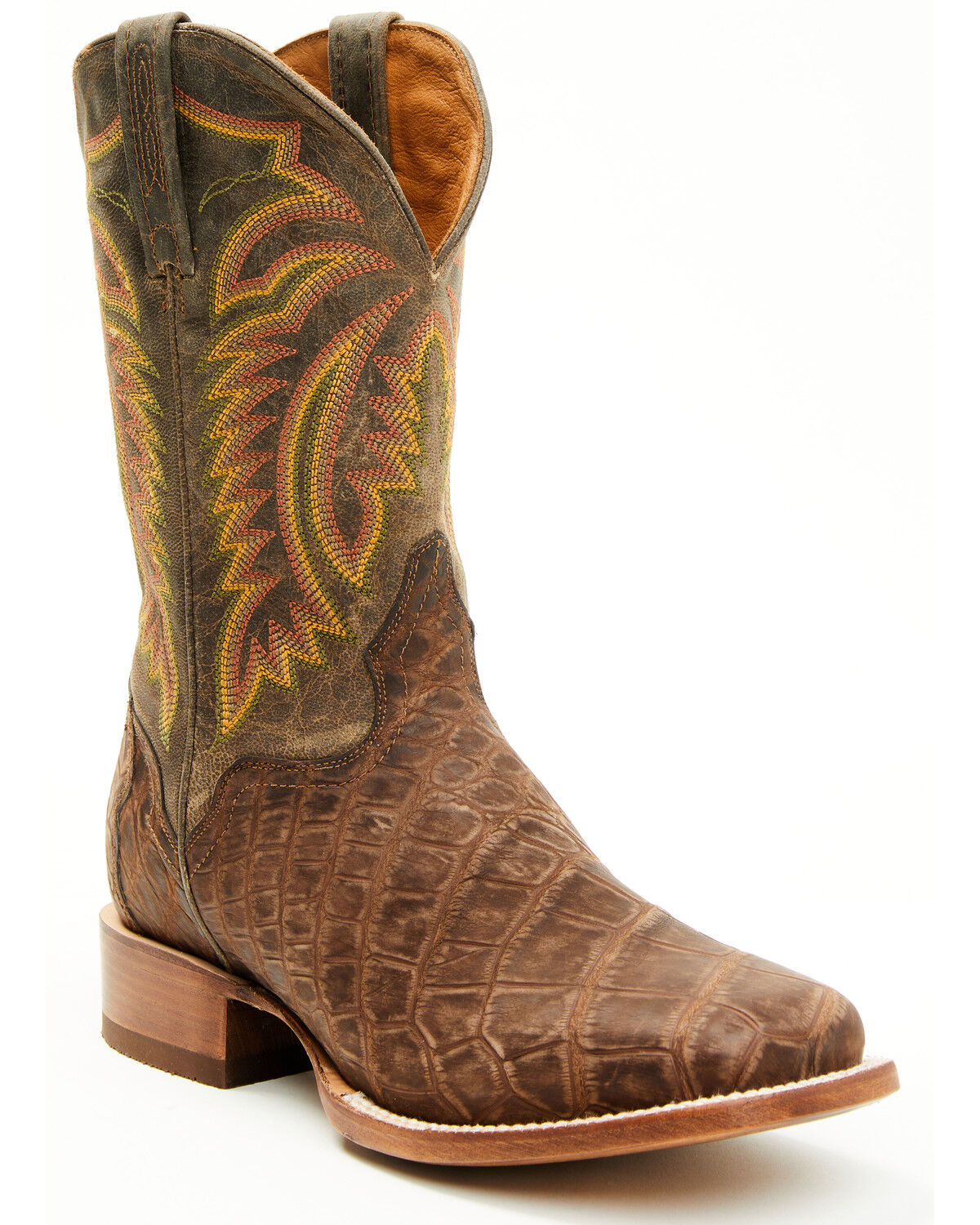 El Dorado Men's Exotic Alligator Western Boots - Broad Square Toe
