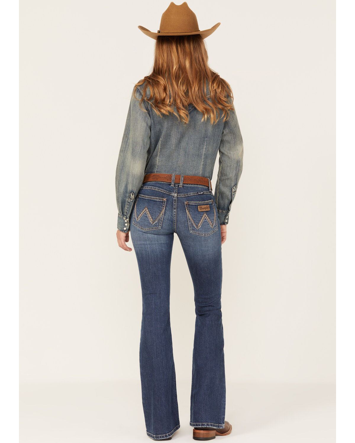 Wrangler Retro Women's Mae Flare Mid Rise Faith Denim Jeans