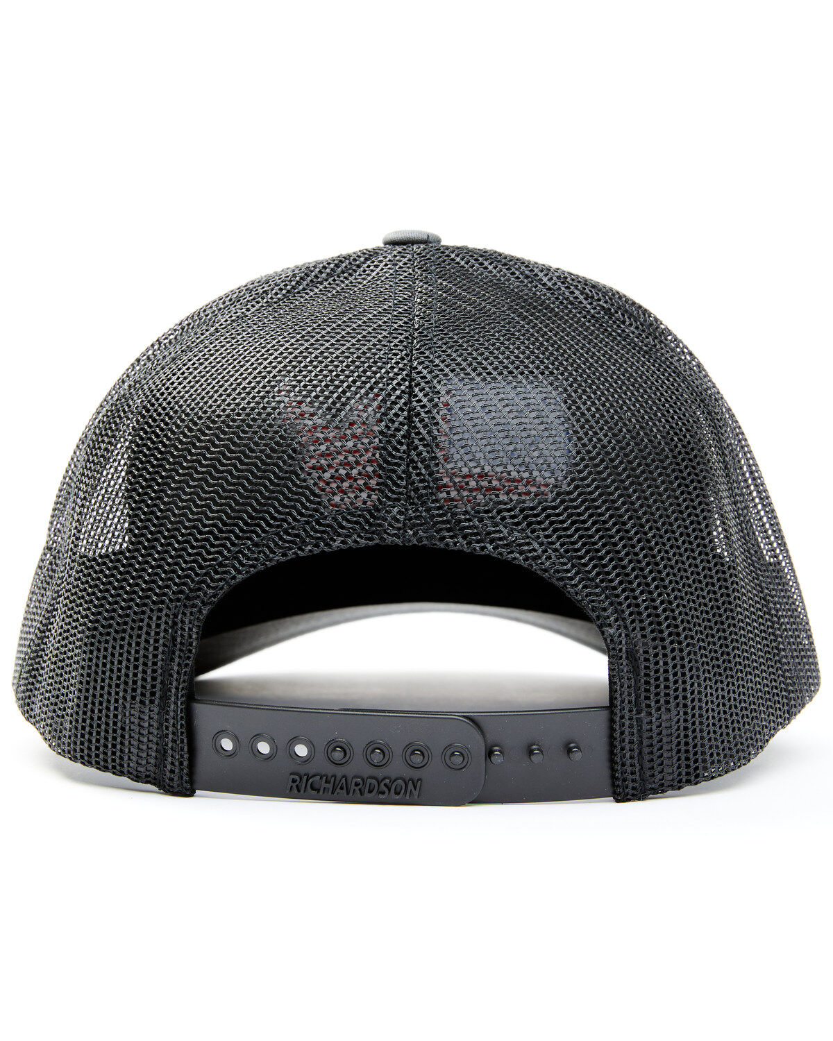 Oil Field Hats Men's Gray & Black American Flag US Patch Mesh-Back Ball Cap