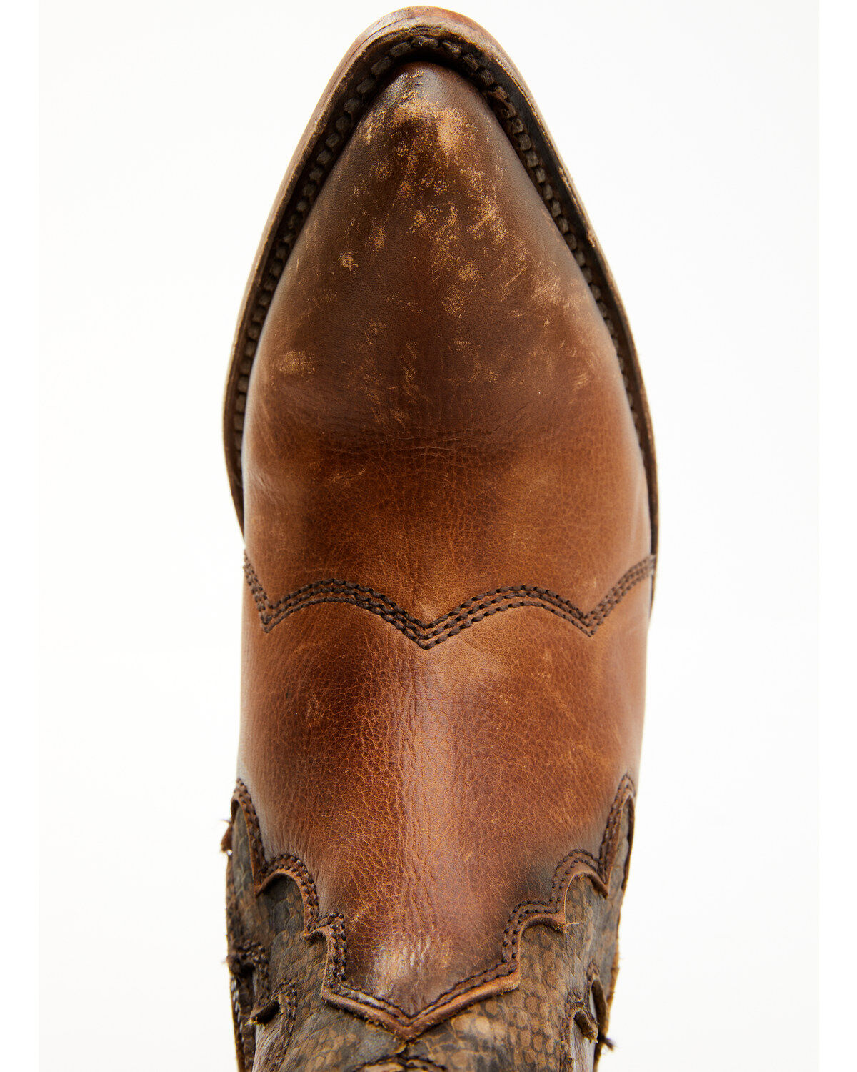 Liberty Black Women's Mosil Faux Snake Zipper Western Fashion Booties - Round Toe