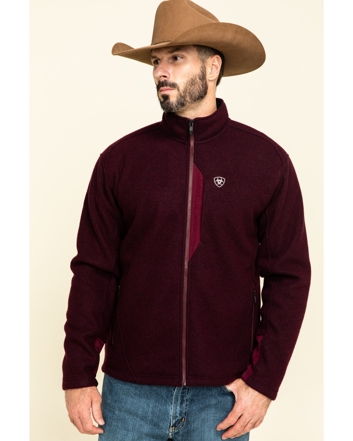 Ariat Men's Malbec Heather Bowdrie Bonded Full Zip Front Jacket