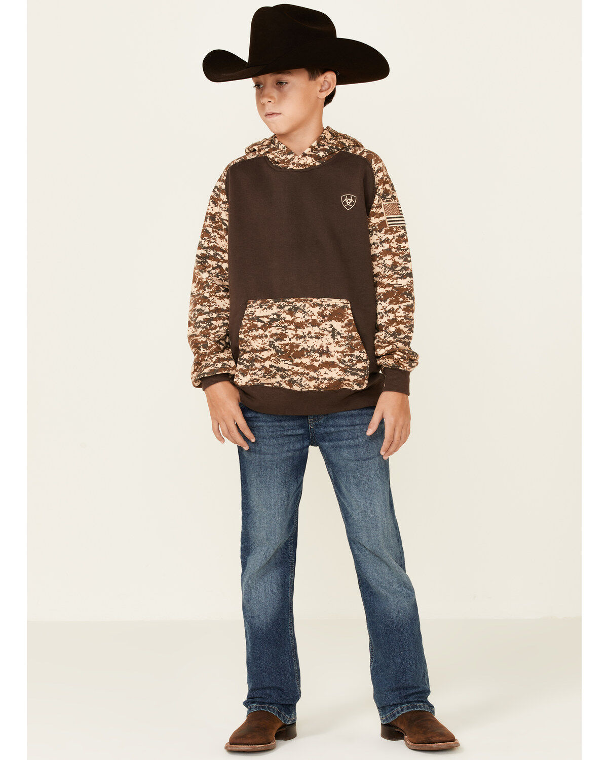 Ariat Boys' Patriot Desert Camo Hooded Sweatshirt