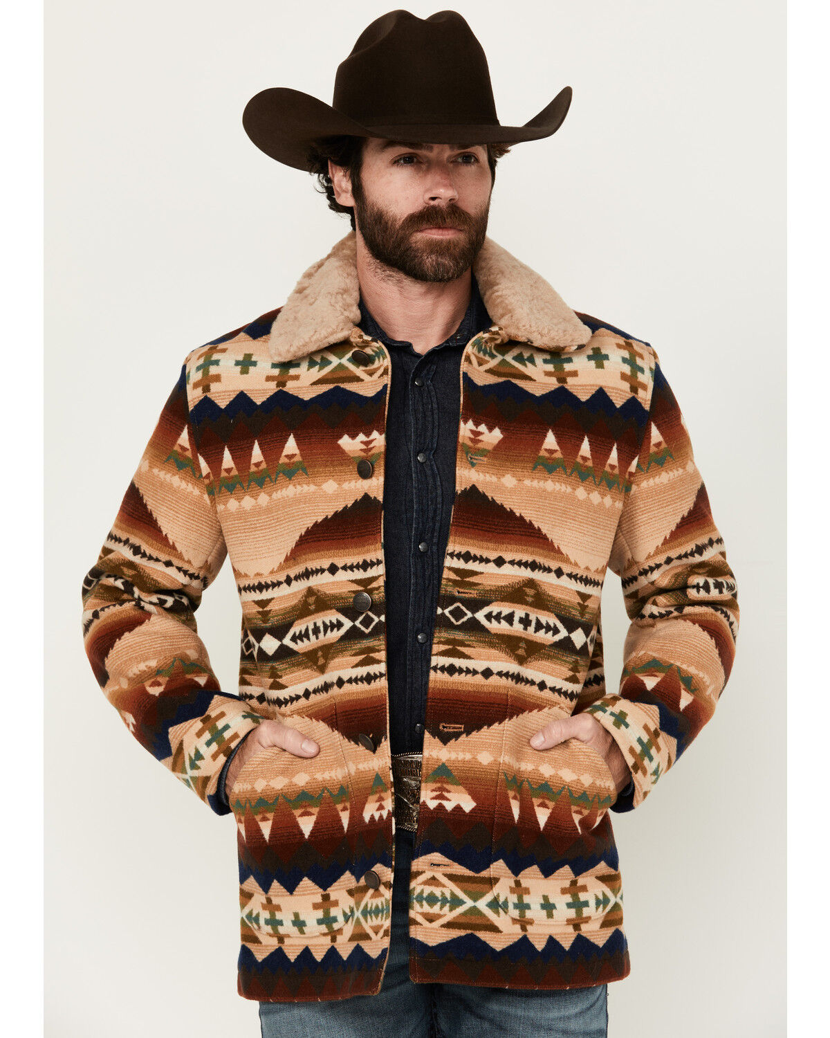 Pendleton Men's Brownsville Multicolored Print Coat