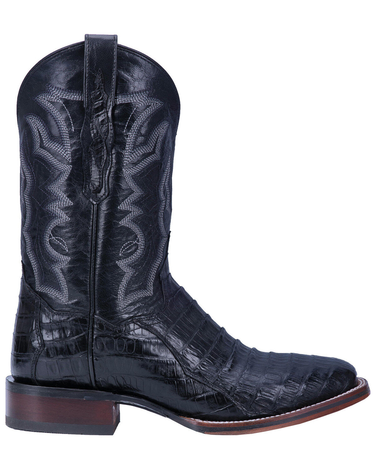 Dan Post Men's Kingsly Exotic Caiman Western Boots - Broad Square Toe
