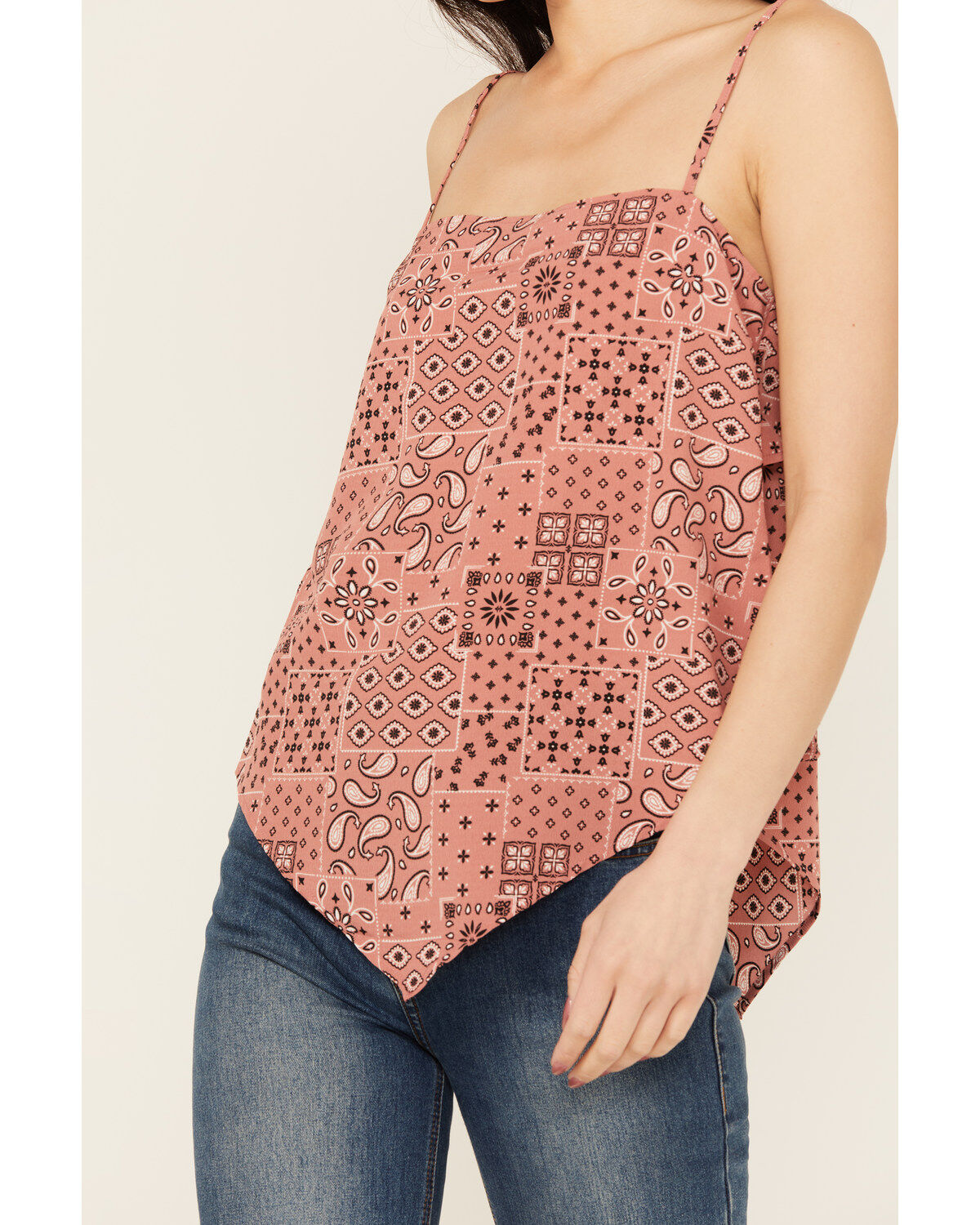 Wrangler Women's Paisley Bandana Tie Tank