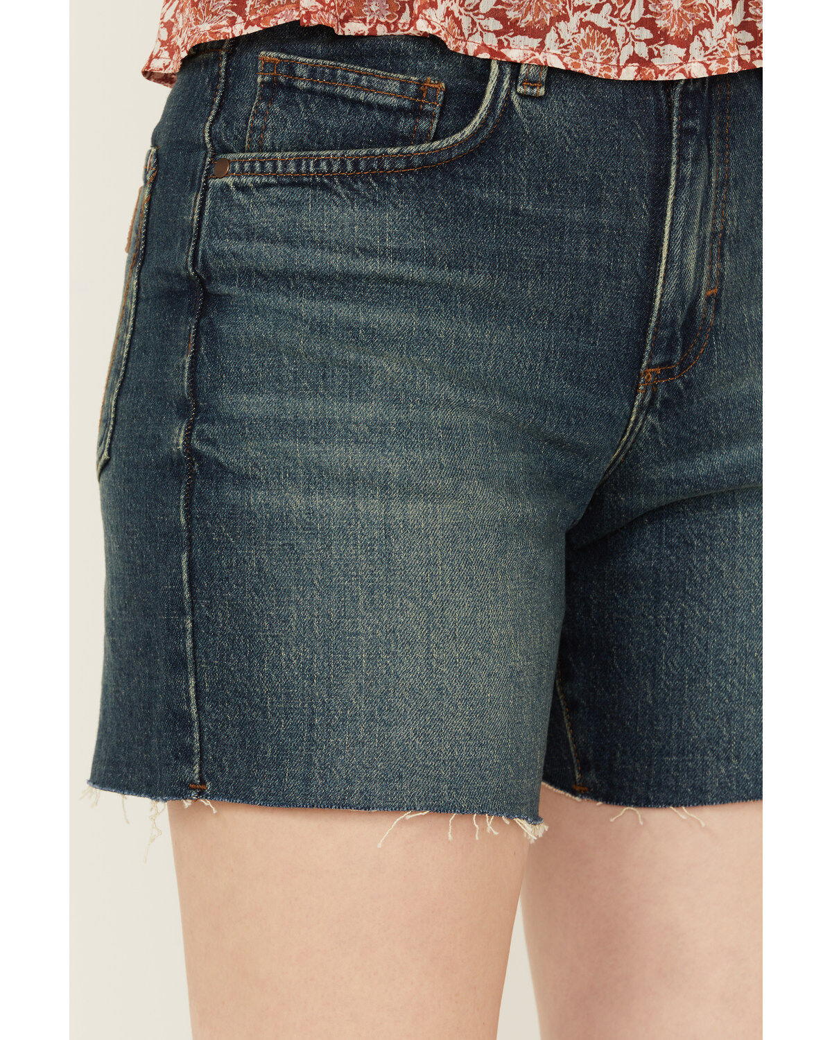 Wrangler Retro Women's Medium Wash High Rise Cutoff Denim Shorts