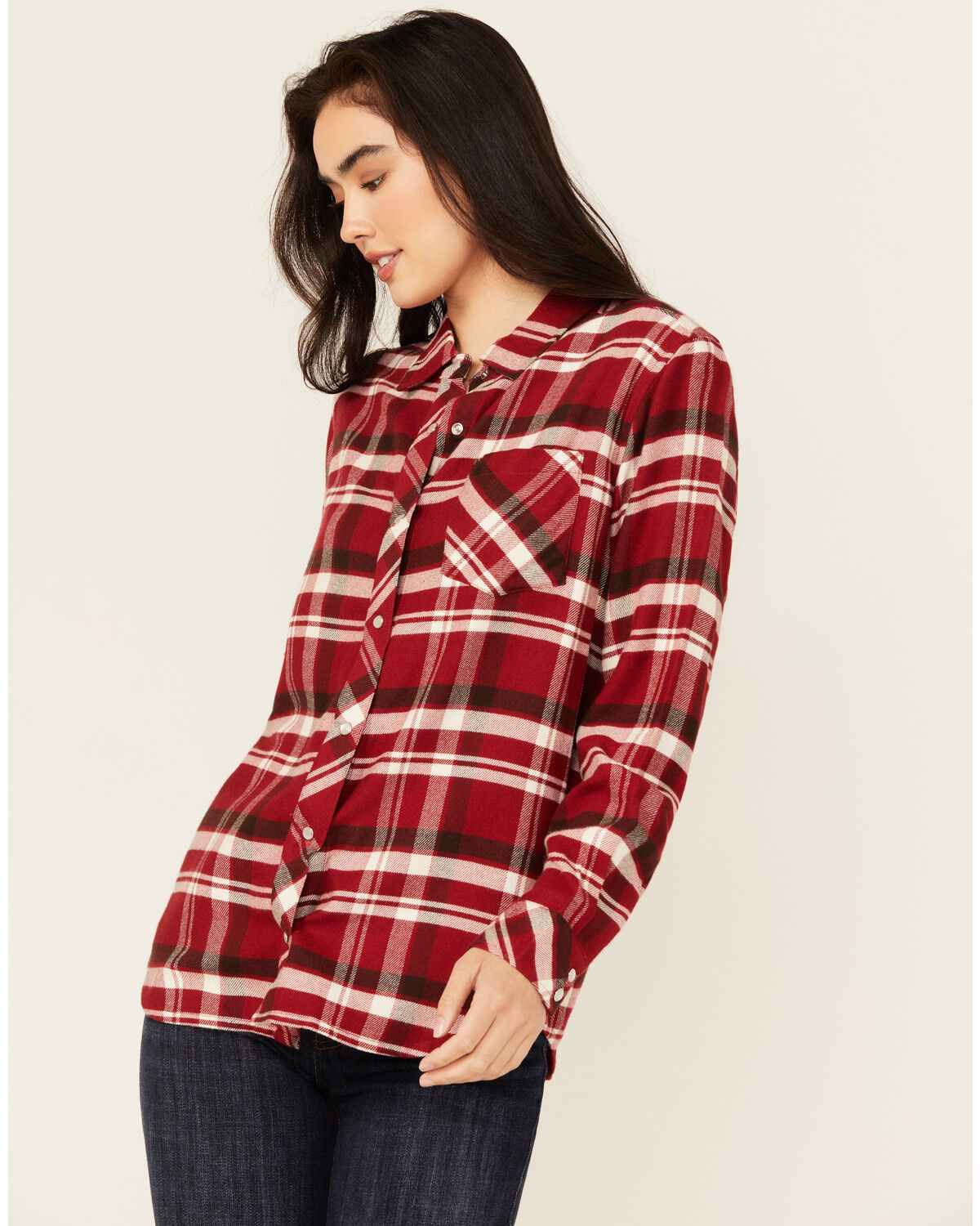 Idyllwind Women's Plaid Print Long Sleeve Snap Western Shirt