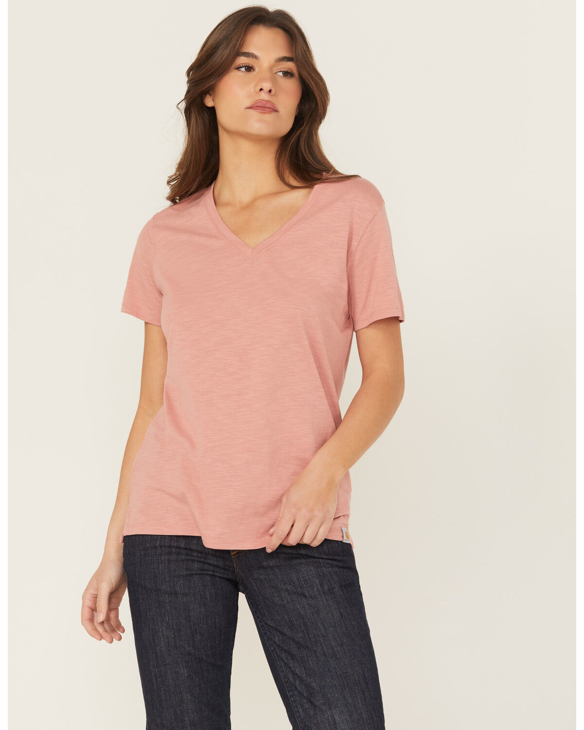 Carhartt Women's TENCEL® Fiber Series Relaxed Fit Short Sleeve V-Neck Shirt