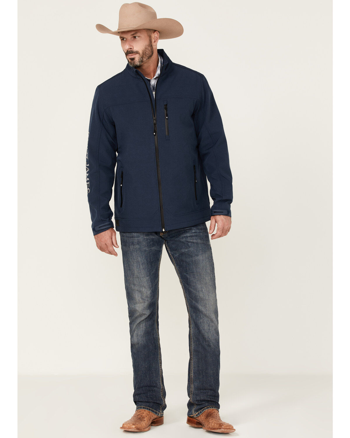 Cody James Core Men's Steamboat Logo Zip-Front Softshell Jacket