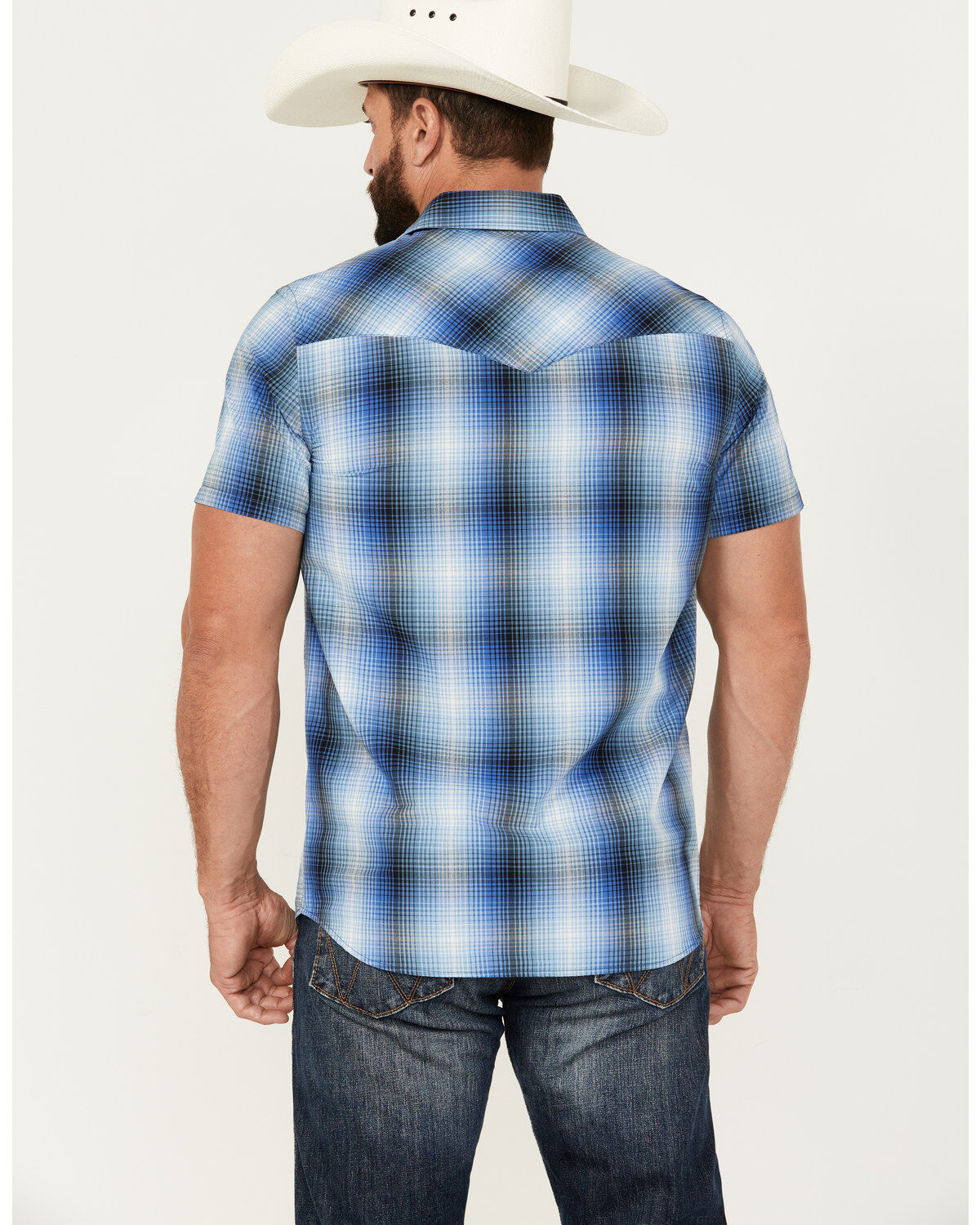 Pendleton Men's Frontier Plaid Print Short Sleeve Pearl Snap Western Shirt