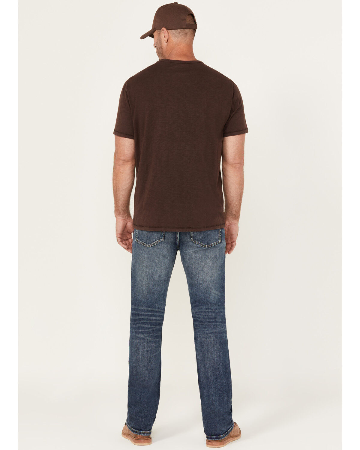 Brothers and Sons Men's Boneyard Dark Wash Vintage Straight Stretch Denim Jeans