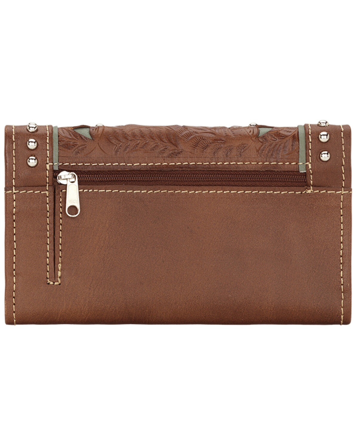 American West Lady Lace Tri-Fold Leather Wallet