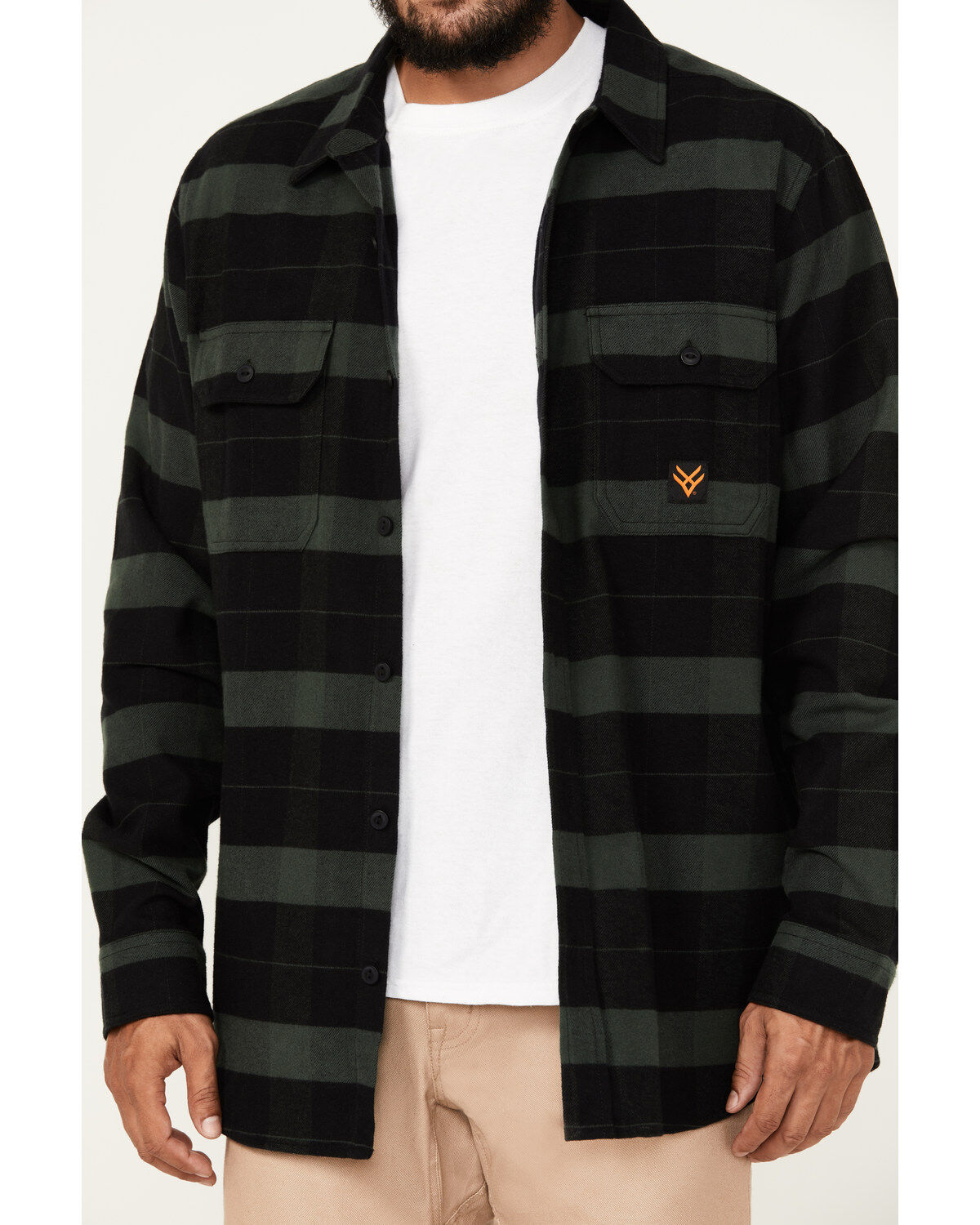 Hawx Men's Flannel Button-Down Work Shirt