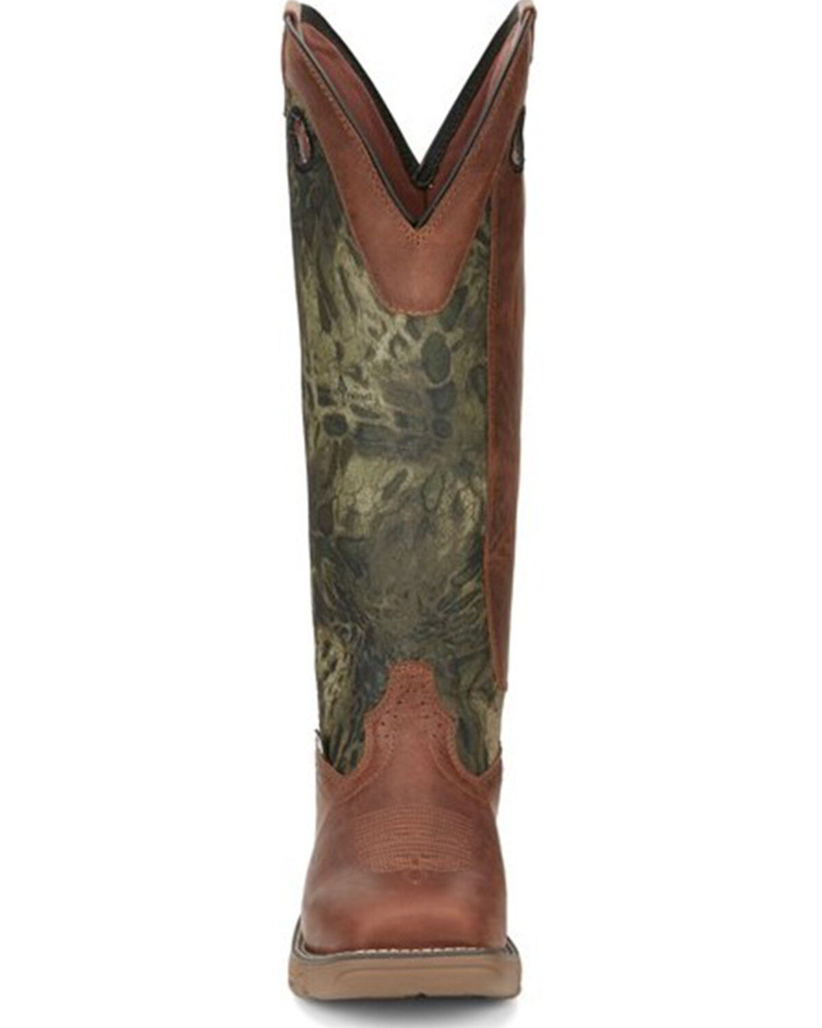 Justin Men's Rush Strike Camo Shaft Leather Pull On Snake Boots - Square Toe