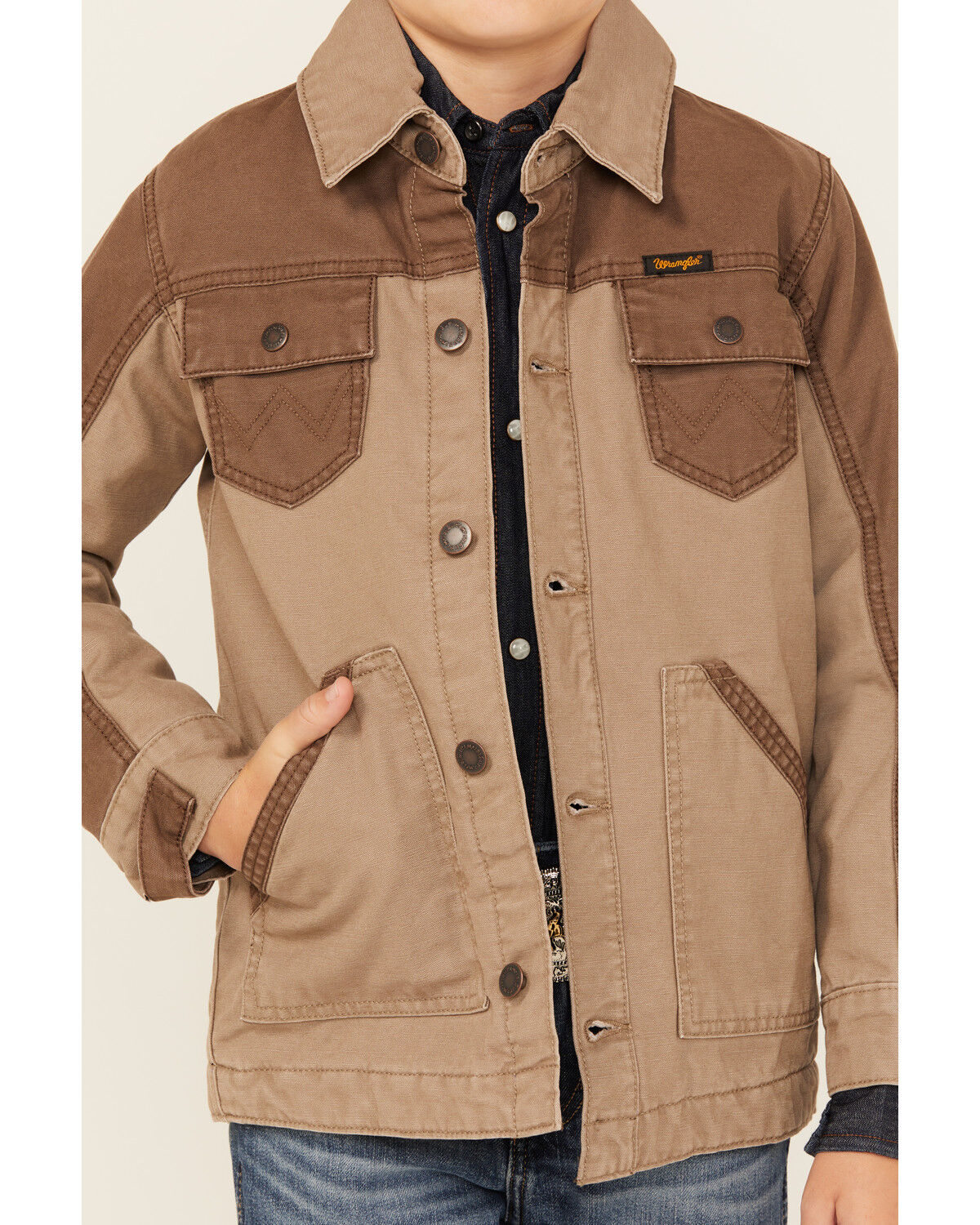 Wrangler Boys' Button-Down Long Jacket
