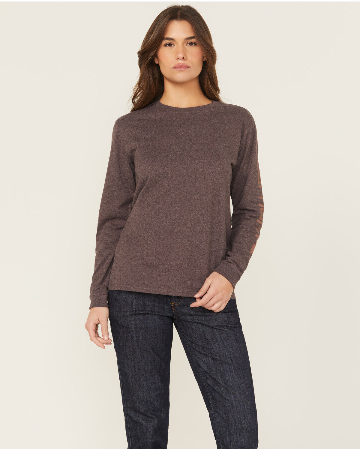Carhartt Women's Loose Fit Heavyweight Long Sleeve Logo Graphic Work Tee