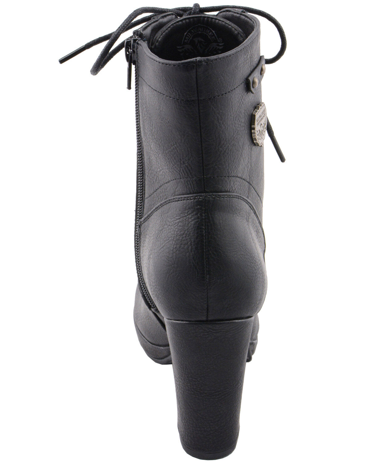 Milwaukee Leather Women's Lace Toe Toe Platform Boots - Round Toe