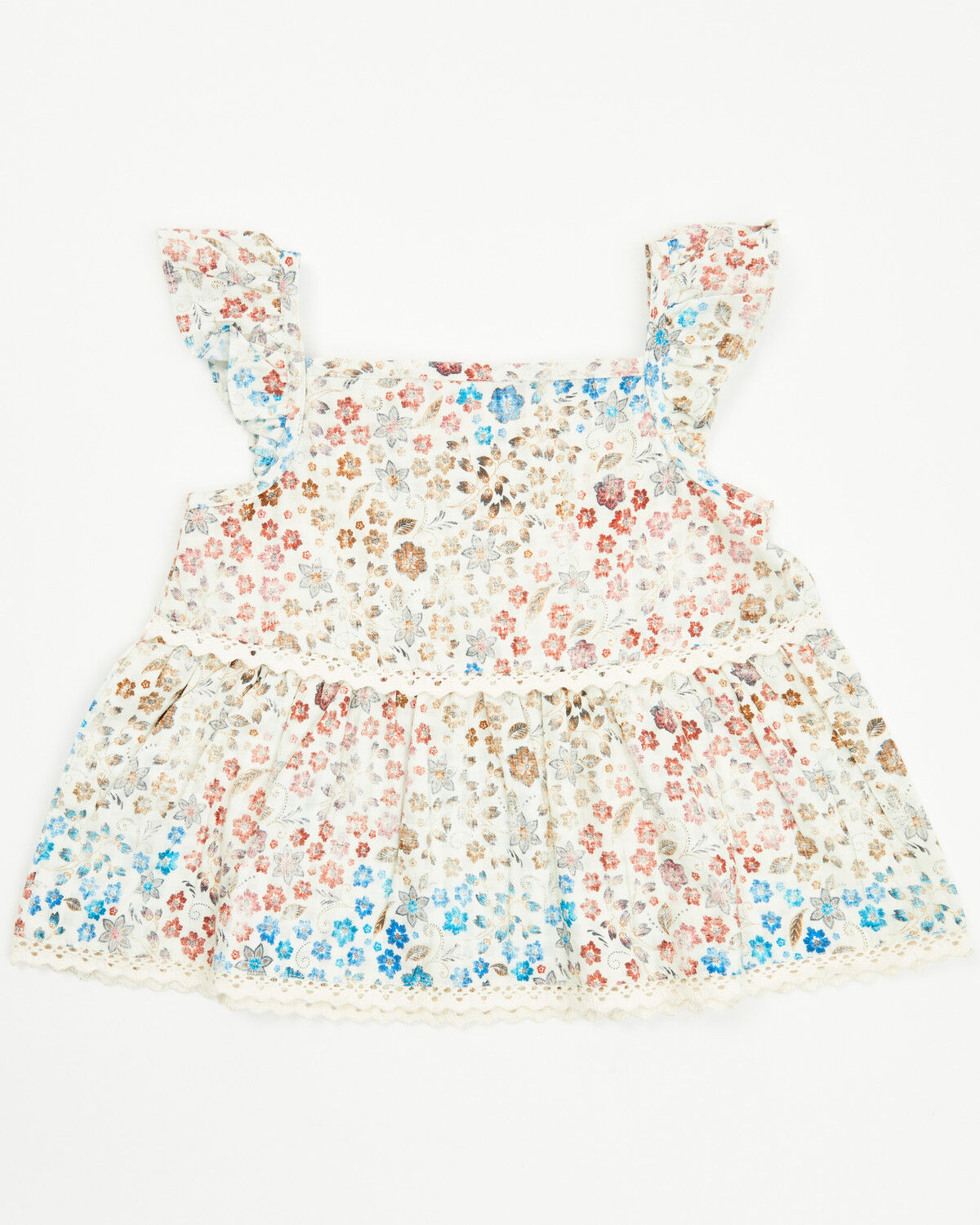 Shyanne Toddler Girls' Floral Print Sleeveless Ruffle Top