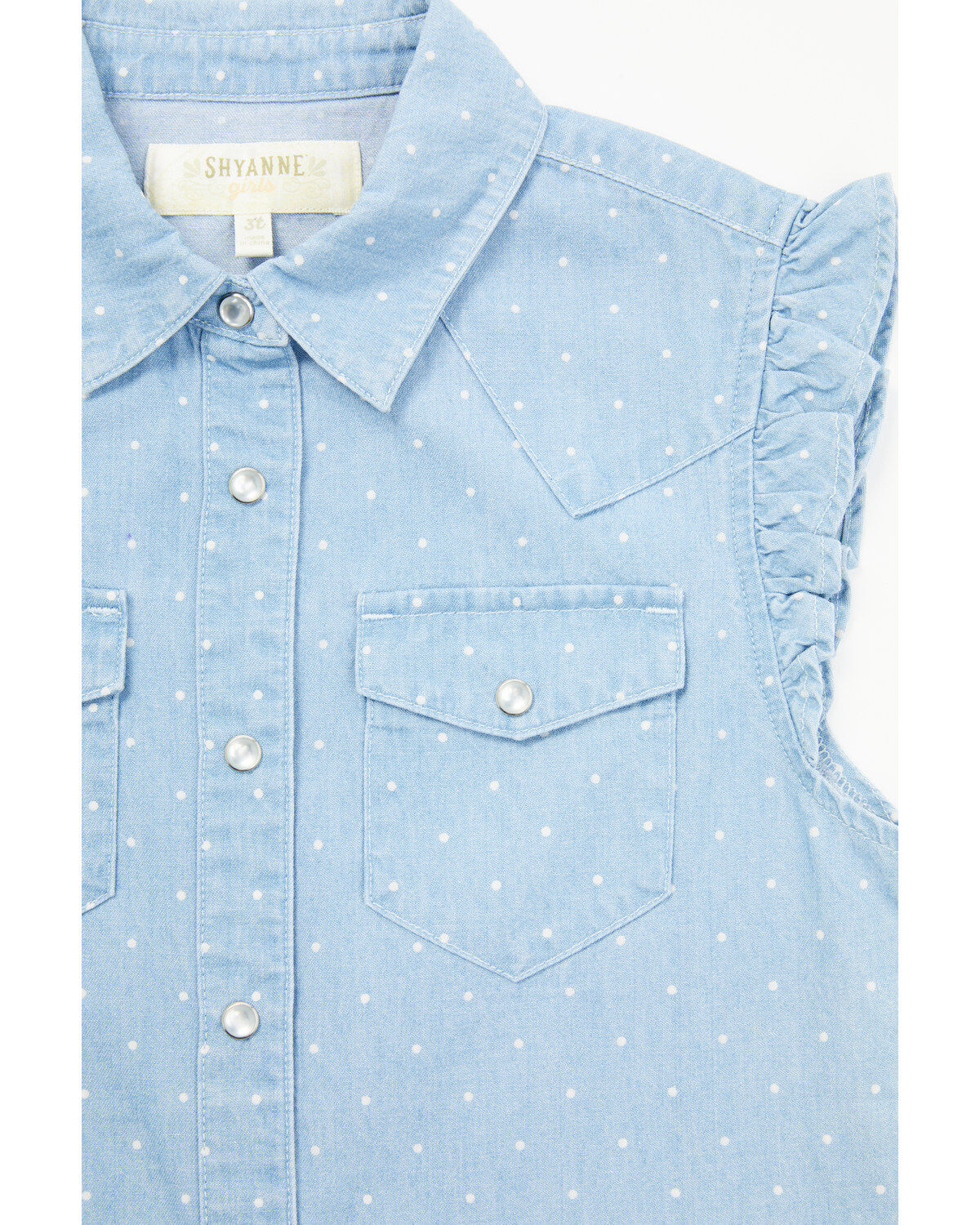 Shyanne Toddler Girls' Chambray Western Snap Shirt