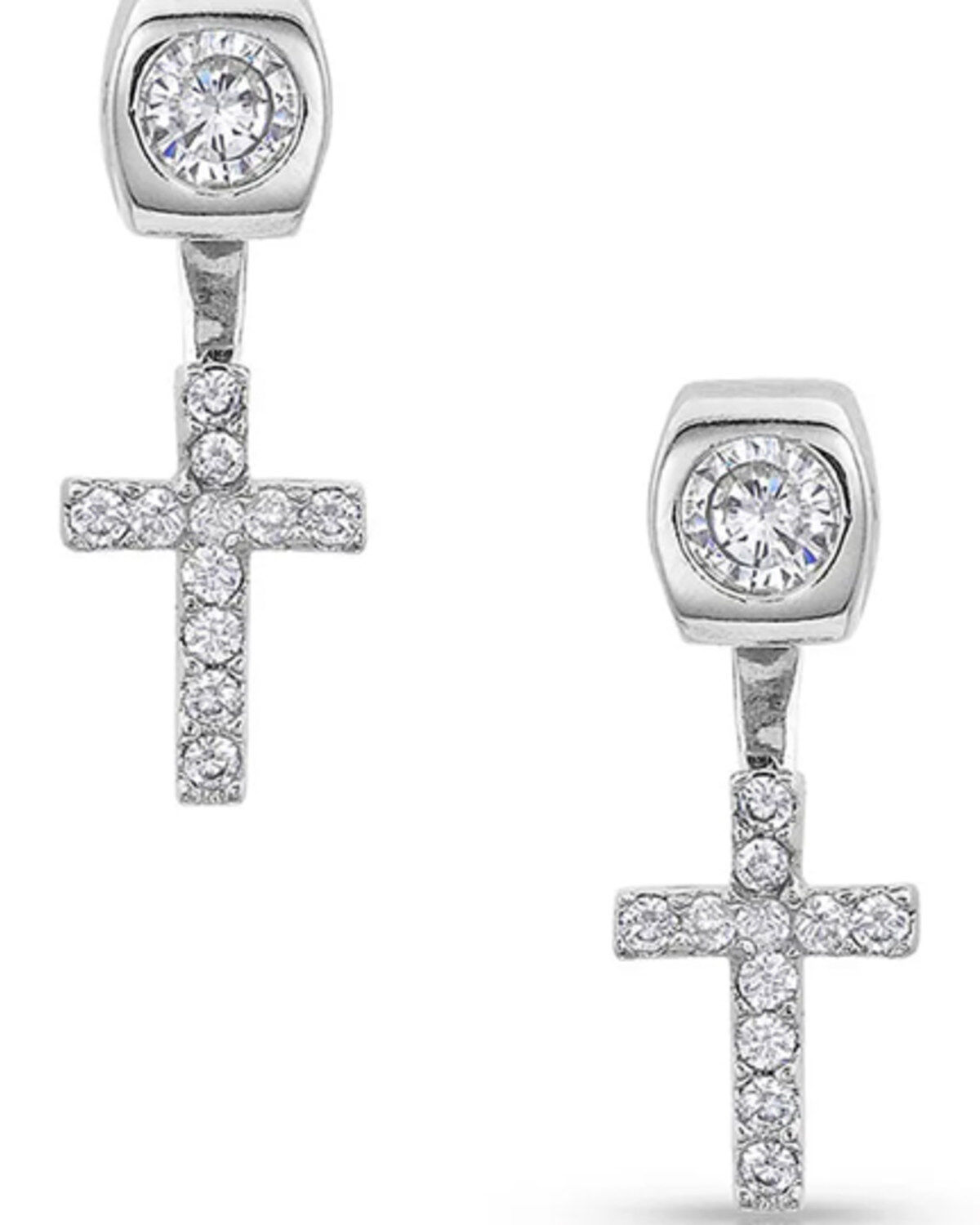 Montana Silversmiths Women's Star Lights Faith Cross Earrings
