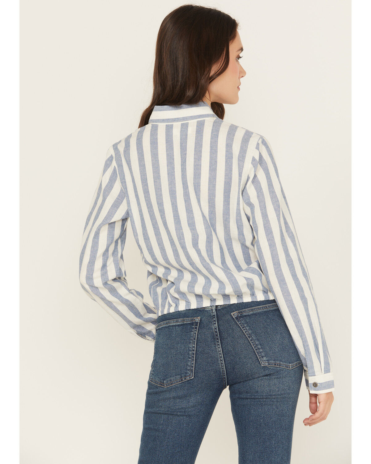Cleo + Wolf Women's Erica Striped Print Long Sleeve Button-Down Western Shirt