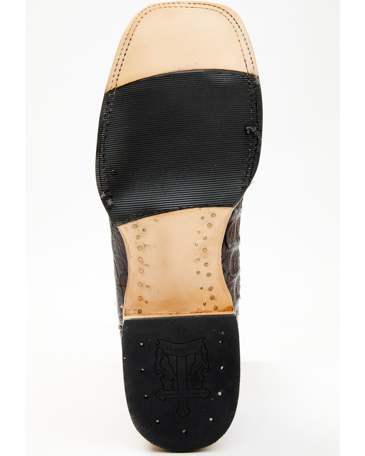 Tanner Mark Men's Exotic Caiman Belly Western Boots - Broad Square Toe