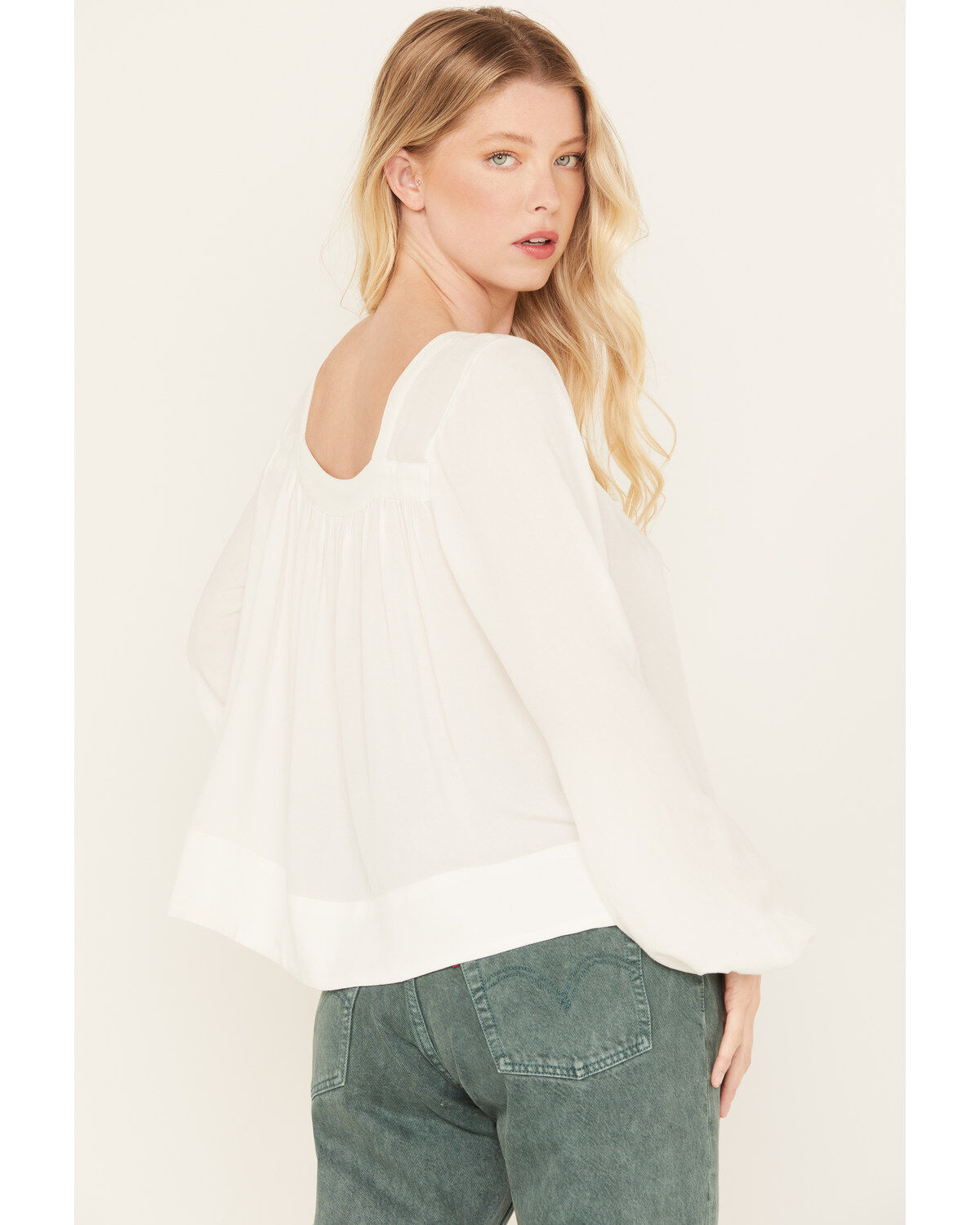 Cleo + Wolf Women's Long Sleeve Flowy Blouse