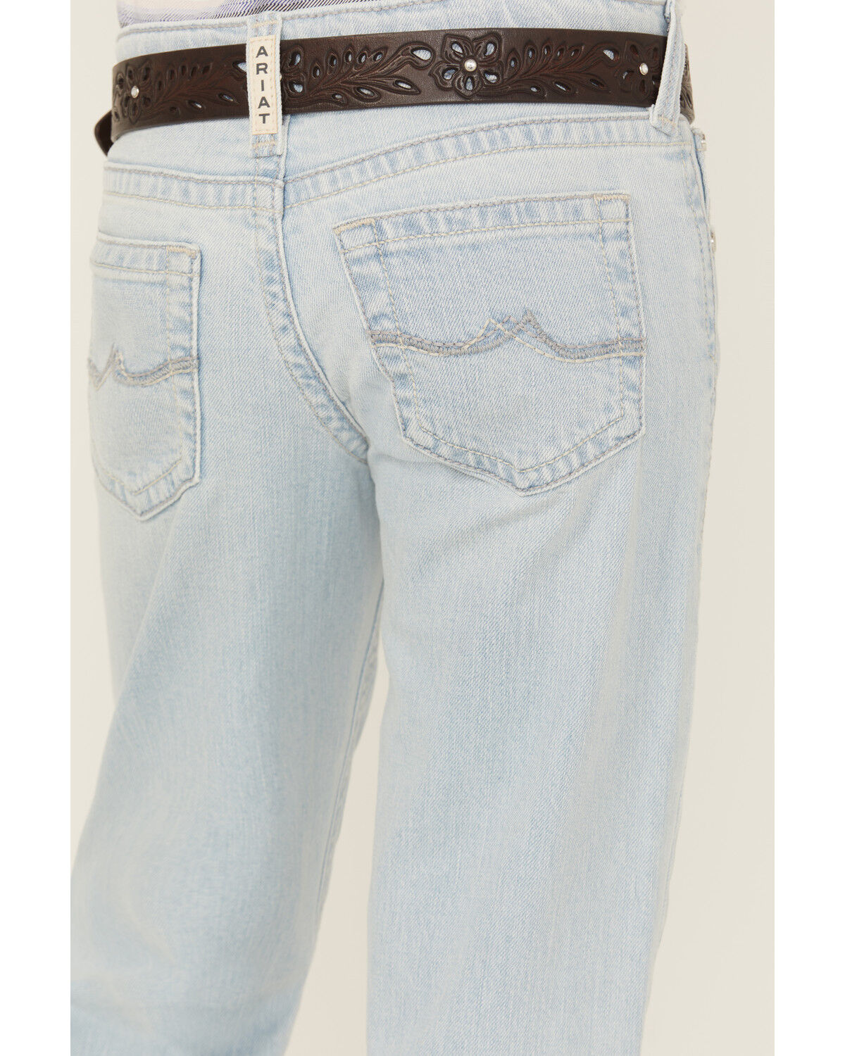 Ariat Girls' R.E.A.L. Light Wash Trouser Stretch Denim Jeans