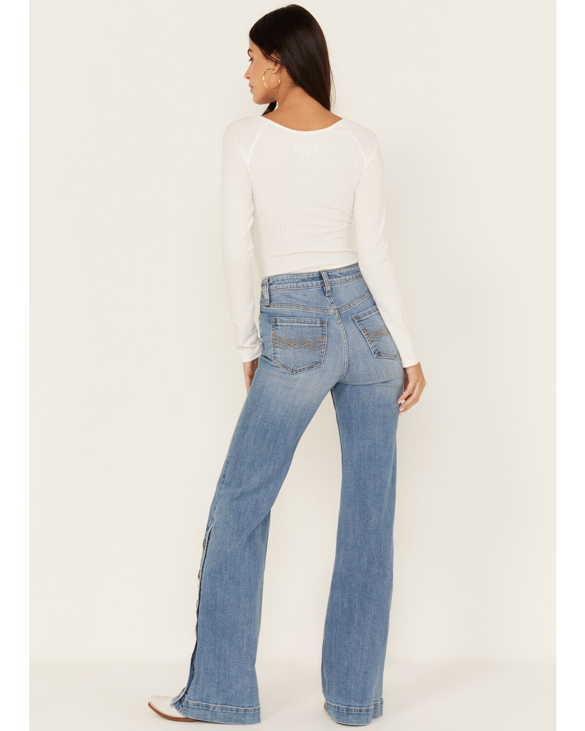 Idyllwind Women's Burch Light Wash High Risin Snap Trouser Jeans