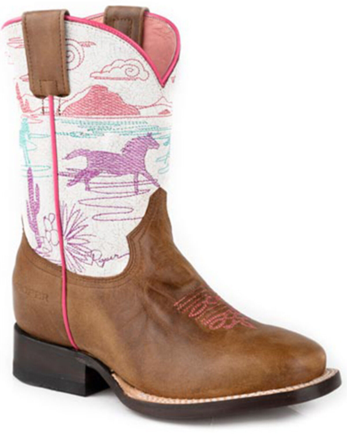 Roper Little Girls' Running Free Western Boots - Square Toe