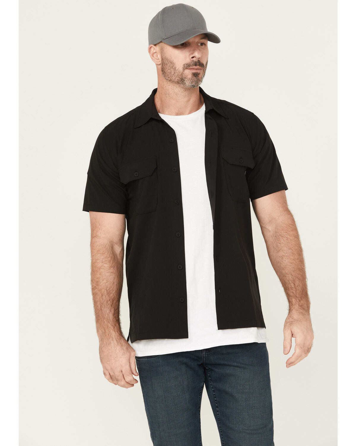 Dickies Men's Solid Pro Short Sleeve Button-Down Performance Work Shirt