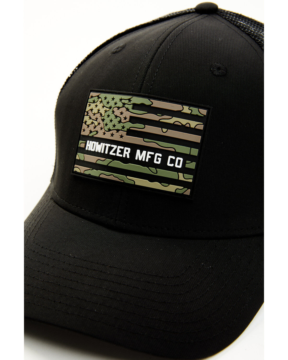 Howitzer Men's Camo Print Flag Patch Ball Cap