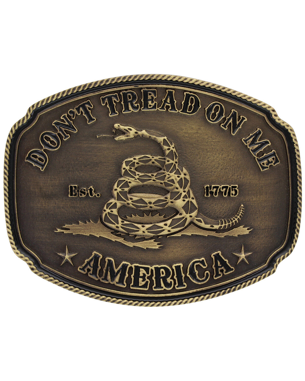 Montana Silversmiths Men's Don't Tread on Me Attitude Buckle