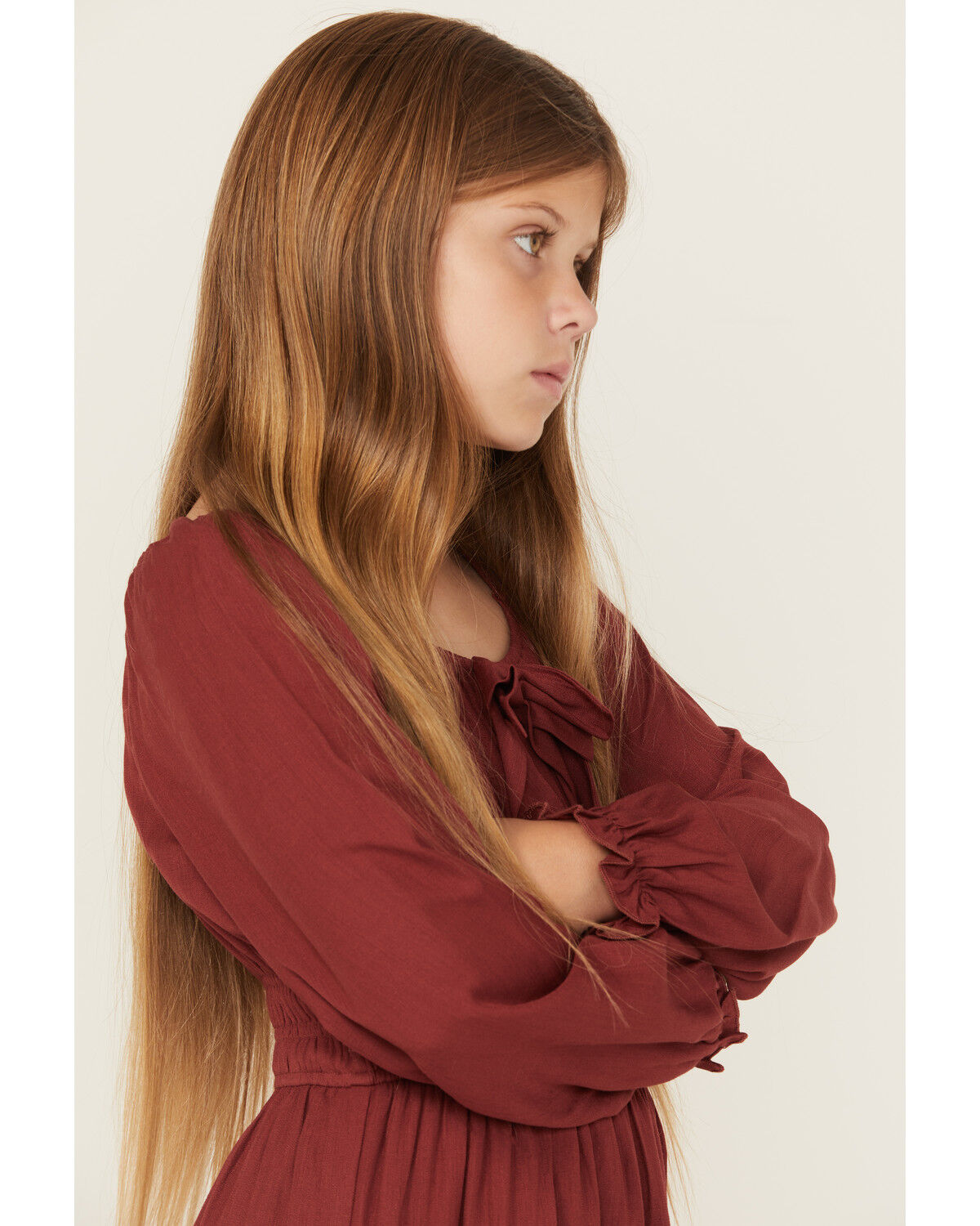 Shyanne Girls' Baby Down Bow Long Sleeve Mini Dress