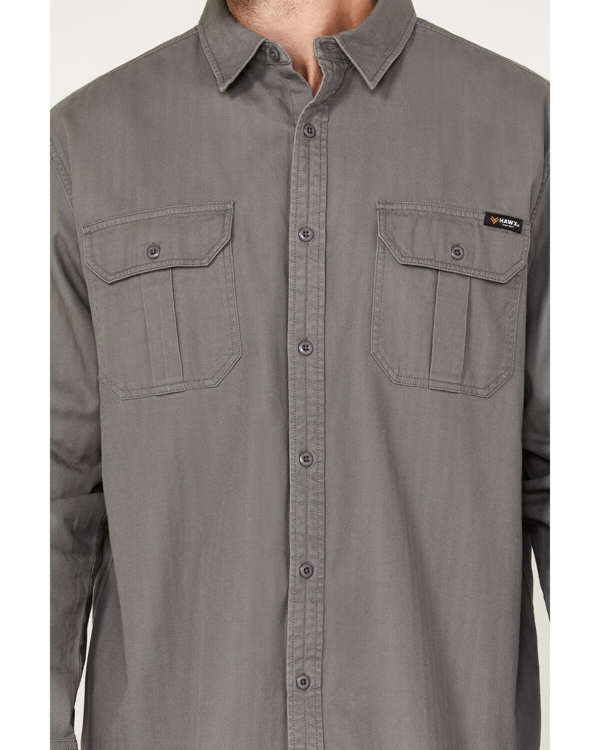 Hawx Men's Long Sleeve Button-Down Work Shirt