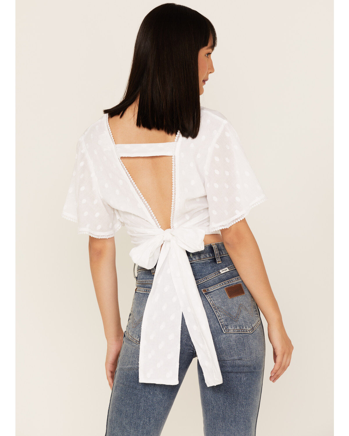 Talisman Women's Venus Swiss Dot Crop Top