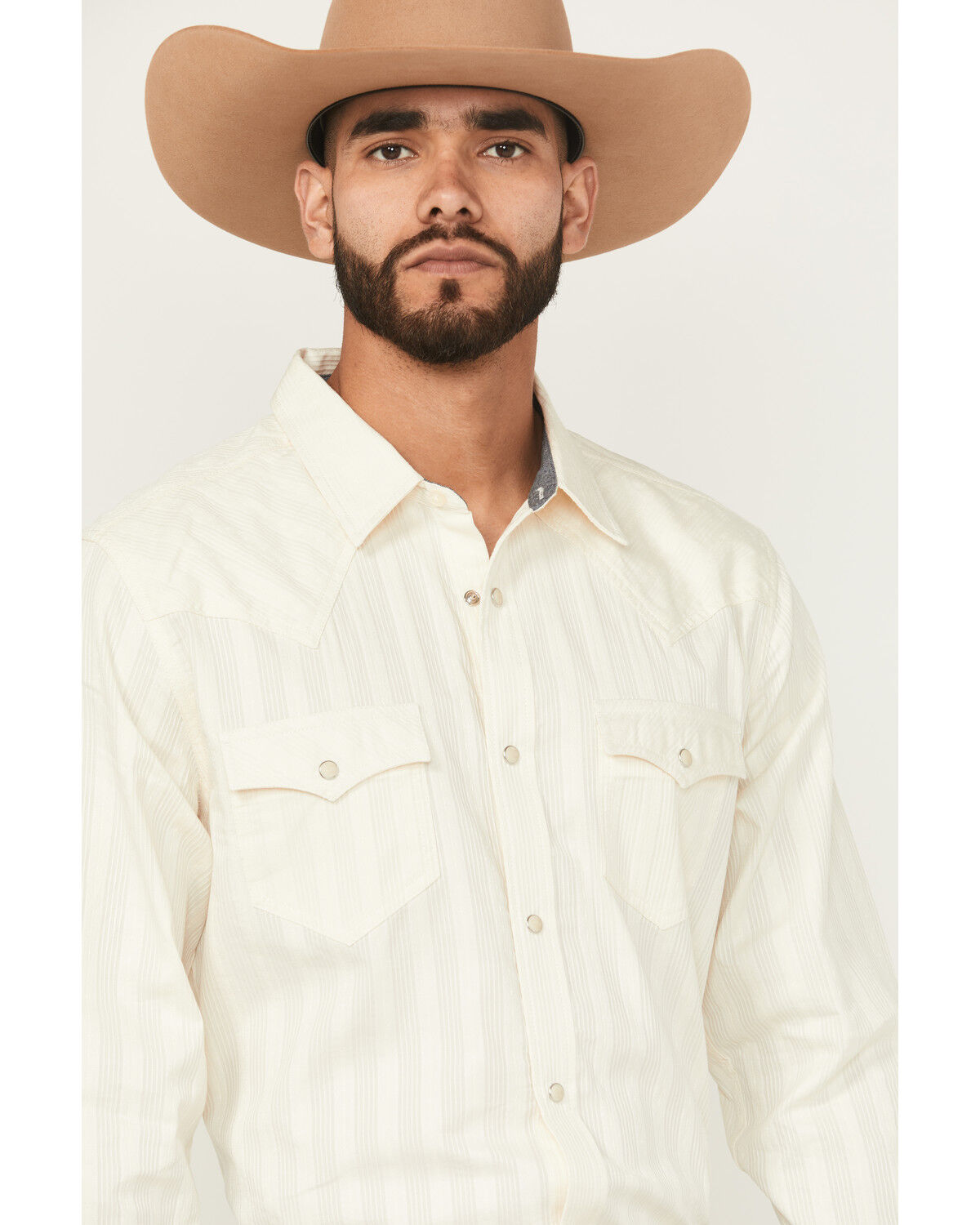 Cody James Men's Rustic Range Tonal Striped Long Sleeve Snap Western Shirt - Big
