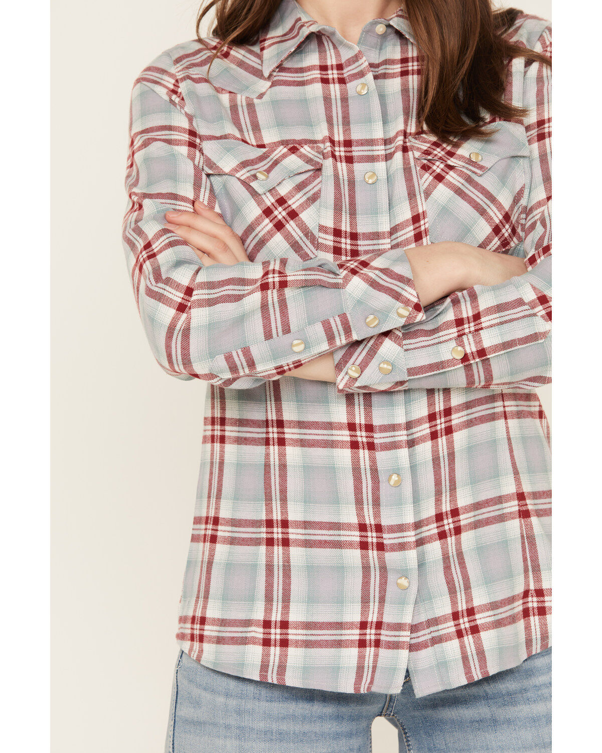 Wrangler Retro Women's Boot Barn Exclusive Long Sleeve Snap Western Flannel Shirt