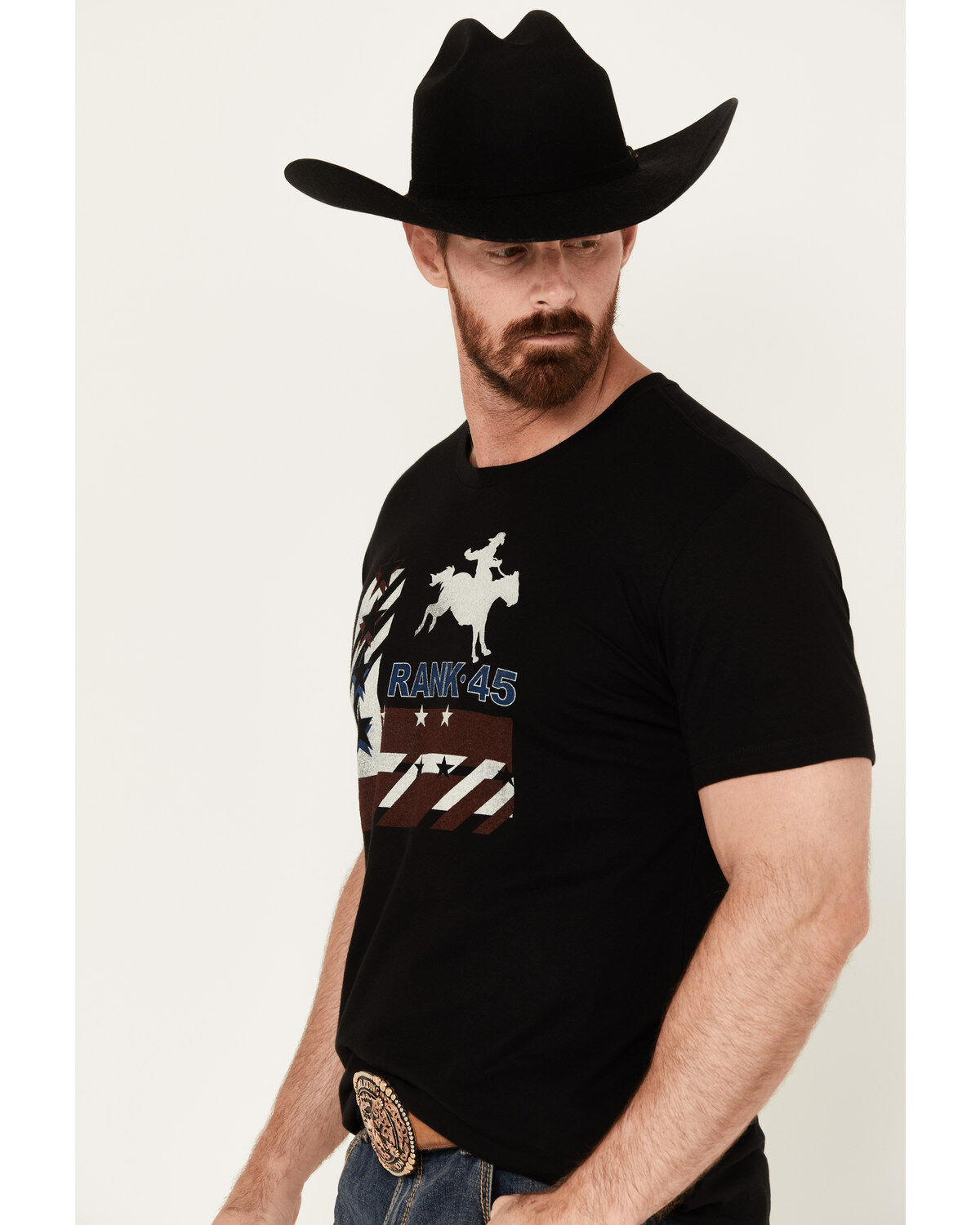 RANK 45® Men's Alban Western Horse Short Sleeve Graphic T-Shirt
