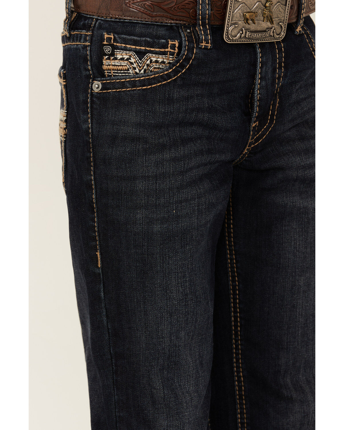 Rock & Roll Denim Boys' Dark Wash Bootcut Stretch Denim Jeans