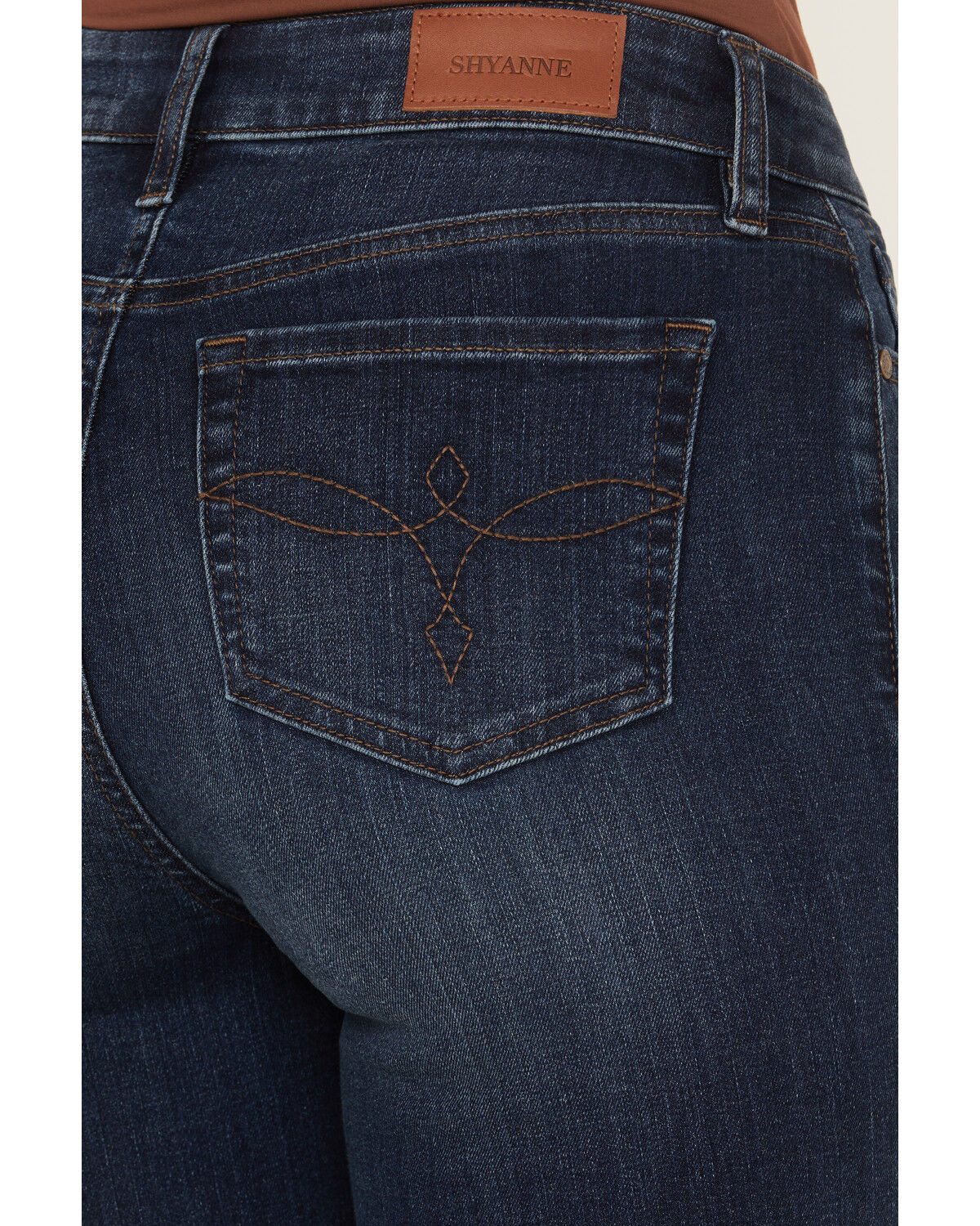 Shyanne Women's Joni Medium Wash High Rise Trouser Stretch Denim Jeans