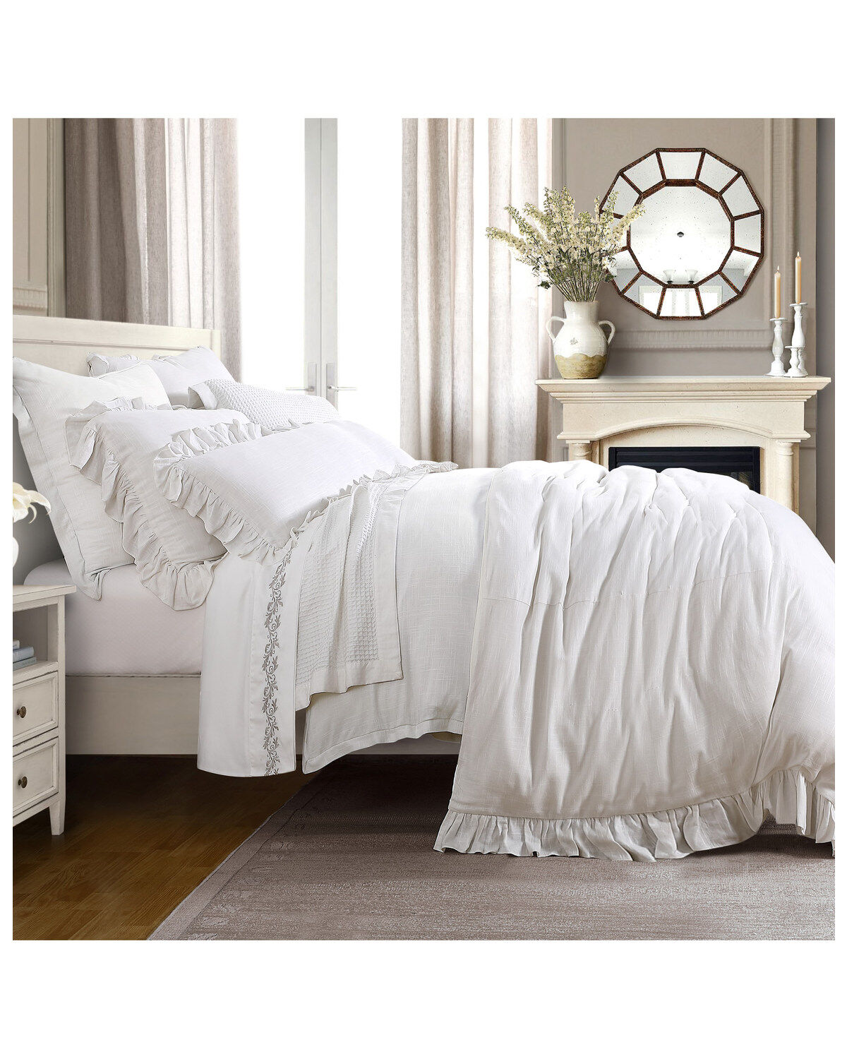 HiEnd Accents Lily Washed King Linen Duvet